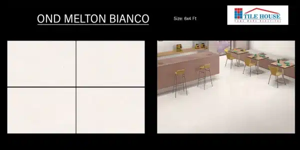 Room with OND Melton Bianco 6x4 ft tiles – soft tiles design, ideal floor tiles for homes | Tile House in Chennai