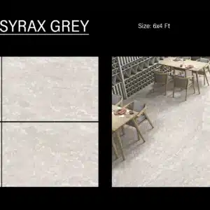 Room view with OND Syrax Grey floor tiles – contemporary tiles design | Tile House in Chennai