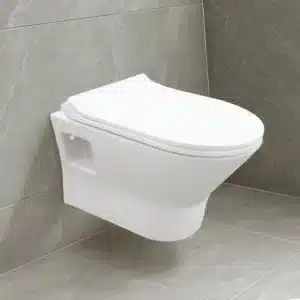 Rio wall-hung bathroom closet – space-saving design | Johnson sanitaryware | Tile House showroom, Vadapalani, Chennai