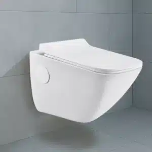 Ruby Square wall-hung closet – bold square-edge toilet design | Johnson sanitaryware | Tile House showroom, Redhills, Chennai