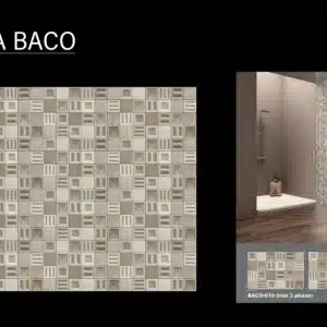 BNA Baco – 18x12 inch elevation tile with stone effect | Johnson Tiles | Tile House showroom, Puzhal, Chennai