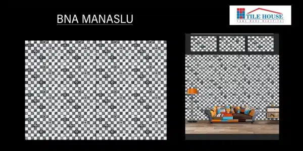 BNA Manaslu – 18x12 inch elevation tile with rustic stone surface | Johnson Tiles | Tile House showroom, Redhills