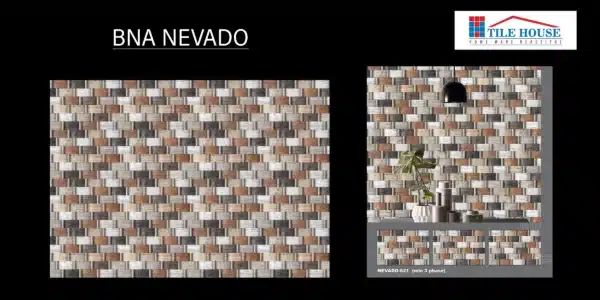 BNA Nevado – 18x12 inch tile for natural elevation design | Johnson Tiles | Tile House showroom, Madipakkam