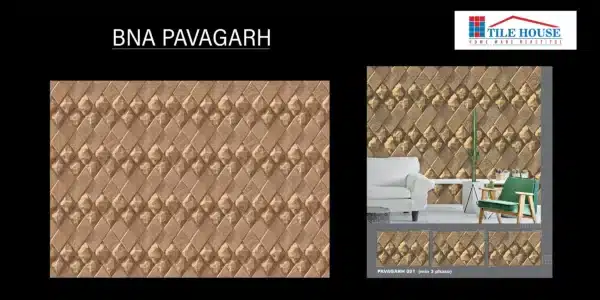 BNA Pavagarh – 18x12 inch exterior wall tile with rugged texture | Johnson Tiles | Tile House showroom, Puzhal, Chennai