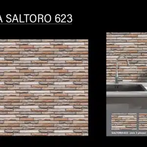 BNA Saltoro 623 – 18x12 inch elevation tile in earthy brown tone | Johnson Tiles | Tile House showroom, Vadapalani