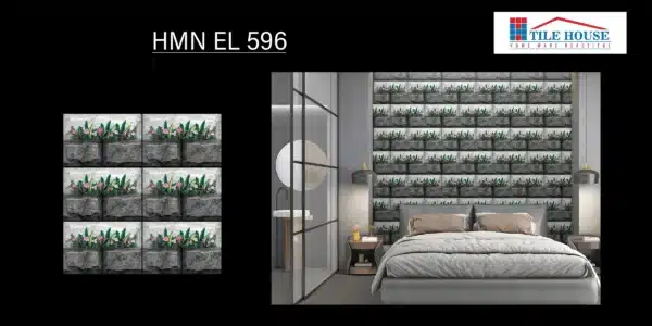 HMN EL 596 – 18x12 inch tile for stylish elevation walls | Johnson Tiles | Tile House showroom, Redhills, Chennai