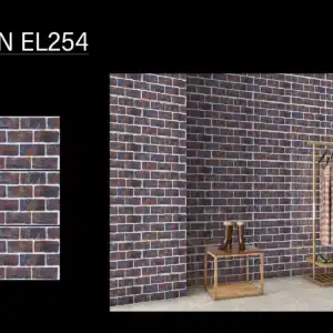HMN EL 254 – 18x12 inch elevation tile in modern brick pattern | Johnson Tiles | Tile House showroom, Redhills, Chennai
