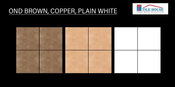 Brown, Copper & White – 1x1 ft plain wall tiles by Johnson Tiles | Available in Madipakkam showroom – Tile House Chennai