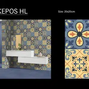 Kepos HL tile – 1x1 ft decorative wall tile for kitchen & bathroom | Johnson Tiles at Vadapalani showroom