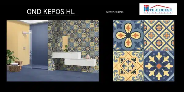 Kepos HL tile – 1x1 ft decorative wall tile for kitchen & bathroom | Johnson Tiles at Vadapalani showroom