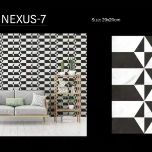 Nexus 7 tile – 1x1 ft stylish wall decor tile | Johnson Tiles at Redhills showroom – Tile House Chennai