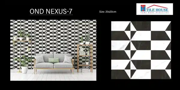 Nexus 7 tile – 1x1 ft stylish wall decor tile | Johnson Tiles at Redhills showroom – Tile House Chennai