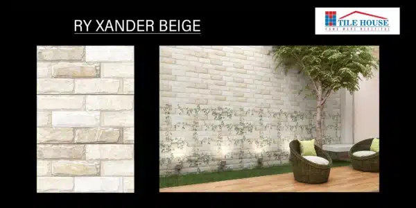 RY Xandar Beige – 18x12 inch elevation tile with natural beige finish | Johnson Tiles | Tile House Madipakkam showroom