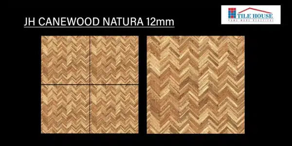 JN CaneWood Natura tile – wood-textured 40x40 cm parking tiles | Tile House in Chennai, showroom in Mint