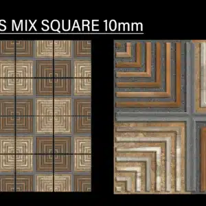 JH Cross Square Mix tile – patterned 1x1 ft parking tiles design | Tile House in Chennai, showroom in Madipakkam