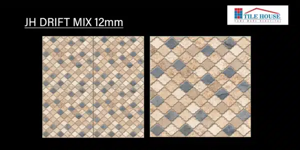 JH Drift Mix tile – textured 40x40 parking tiles with earthy tones | Tile House in Chennai, showroom in Puzhal