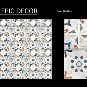 Epic Decor tile – 1x1 ft ethnic pattern wall tile by Johnson Tiles | Available at Tile House, Puzhal showroom