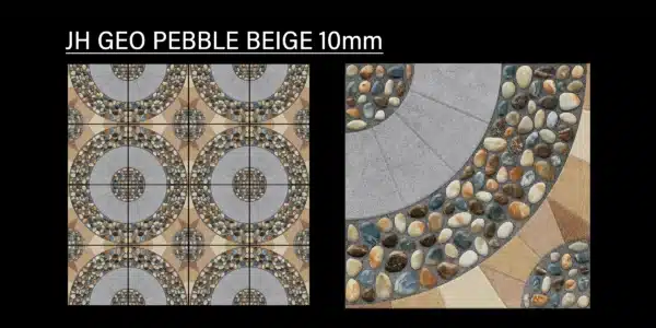 JH Geo Pebble Beige tile – pebble pattern 1x1 parking tiles | Tile House in Chennai, showroom in Mint