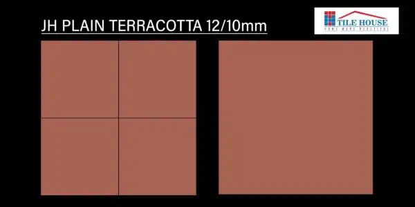 JH Plain Terracotta tile – 1x1 ft 12mm parking tiles in earthy tone | Tile House in Chennai, showroom in Vadapalani