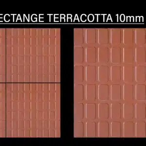 JH Polka Rectangle Terracotta tile – 1x1 ft earthy parking tile | Tile House in Chennai, showroom in Mint