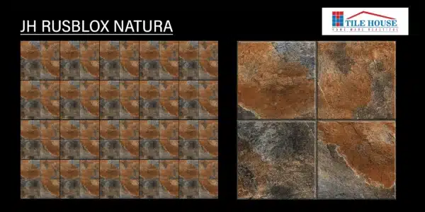 JH Rusblox Natura tile – 1x1 ft parking tile with block design | Tile House in Chennai, showroom in Puzhal