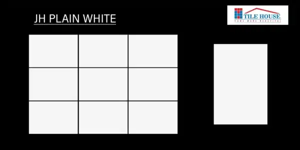 JH Plain White – 12x18 inch tile for sumps and water storage | Johnson Tiles | Tile House showroom, Mint, Chennai