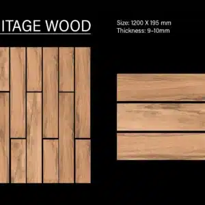 OND Hariage Wood tile – wood-look 4x0.65 ft floor tile | Tile House in Chennai, showroom in Puzhal