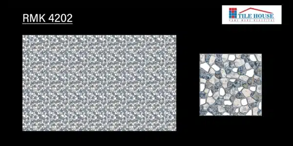 RMK 4202 tile – 1x1 ft grey-toned parking tile with rugged surface | Tile House in Chennai, showroom in Puzhal