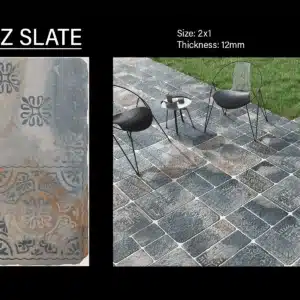 RY Roca Grey tile – grey-toned 2x1 ft joint-free parking tiles | Tile House in Chennai, showroom in Redhills