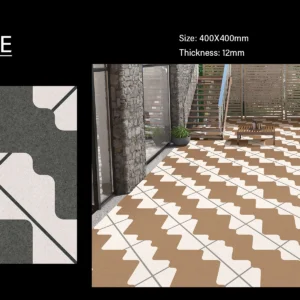 RY Puzzle Grey tile – 40x40 grey parking tiles with puzzle pattern | Tile House in Chennai, showroom in Puzhal