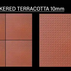 JH Checkered Terracotta tile – rustic 1x1 parking tiles for exteriors | Tile House in Chennai, showroom in Puzhal