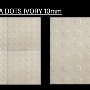 JH Polka Dot Ivory tile – 1x1 ft 10mm parking tiles with dot pattern | Tile House in Chennai, showroom in Redhills