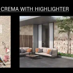 Dolmitic Crema Highlight – 18x12 inch highlight elevation tile | Johnson Tiles | Available at Tile House, Redhills