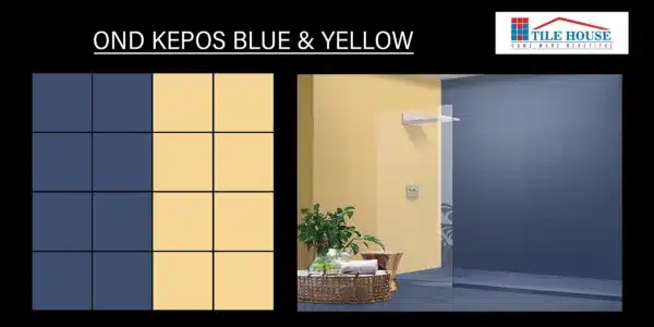 OND Kepos Blue & Yellow 1x1 ft tile – 20x20 cm floor tiles design for home | Tile House in Chennai, showroom in Redhills