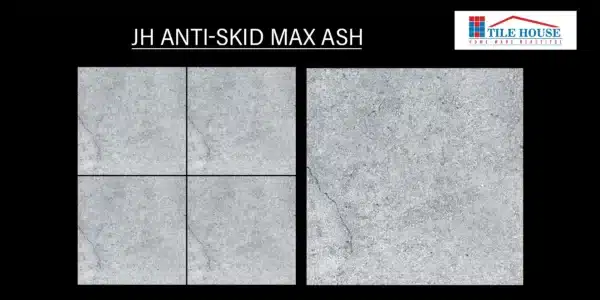 JH Anti-skid Max Ash tile – safe 1x1 ft tiles with anti-slip floor tiles design | Tile House in Chennai, showroom in Redhills