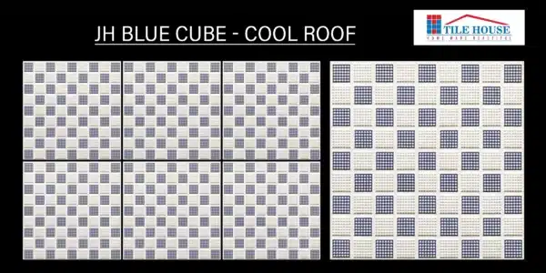 JH Cool Roof Blue Cube tile – 1x1 ft reflective roof tiles design for heat protection | Tile House in Chennai, Puzhal branch