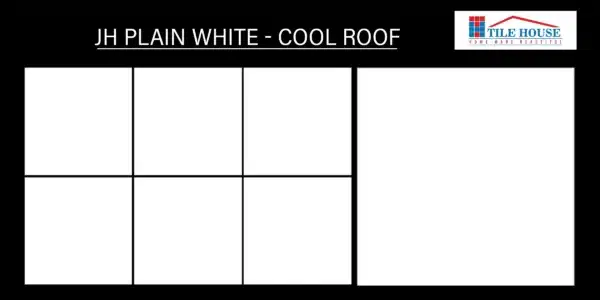 JH Cool Roof Plain White tile – heat-resistant 1x1 ft tiles, 20x20 cm size | Tile House in Chennai, Redhills showroom