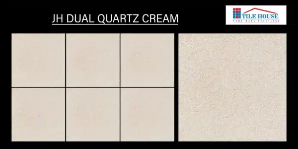 JH Dual Quartz Cream tile – neutral 1x1 ft floor tiles design for interiors | Tile House in Chennai, showroom in Mint