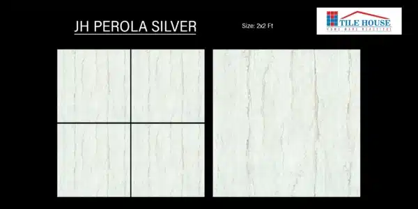 Room view with Perola Silver tiles – modern floor tiles for home | Best tiles showroom in Puzhal – Tile House in Chennai
