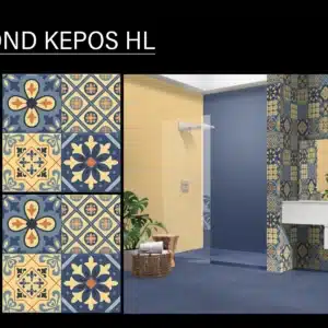 OND Kepos HL 1x1 ft tile – floral 20x20 cm floor tiles design for home | Tile House in Chennai, showroom in Redhills