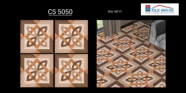 Setup with CS 5050 tiles – stylish 2x2 ft tiles with designs | Best Johnson tile dealers in Mint – Tile House