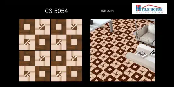 Interior flooring with CS 5054 tiles – tiles with designs for home | Tile House in Chennai, showroom in Puzhal