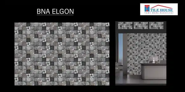 BNA Elgon – 2x1 ft exterior elevation tile in stone texture | Johnson Tiles | Tile House showroom, Redhills, Chennai