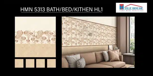 5313 HL1 wall tile – 18x12 inch Johnson Tiles for bathroom, bedroom, and kitchen | Tile House showroom, Vadapalani