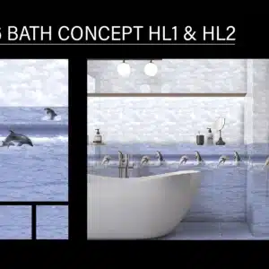 5366 HL1 & HL2 – 18x12 inch bathroom highlighter tiles | Johnson Tiles at Tile House showroom in Madipakkam