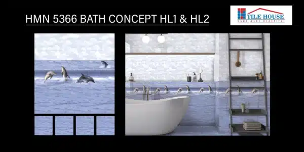 5366 HL1 & HL2 – 18x12 inch bathroom highlighter tiles | Johnson Tiles at Tile House showroom in Madipakkam