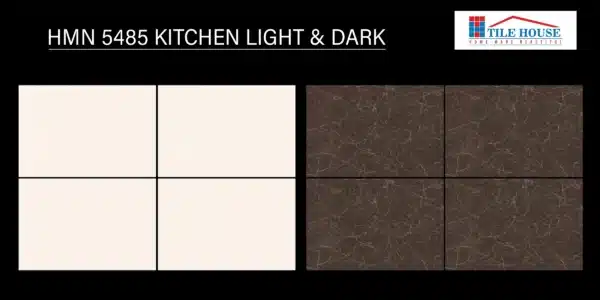 HMN 5485 tile – 18x12 inch kitchen wall tile with light/dark theme | Johnson Tiles from Puzhal showroom