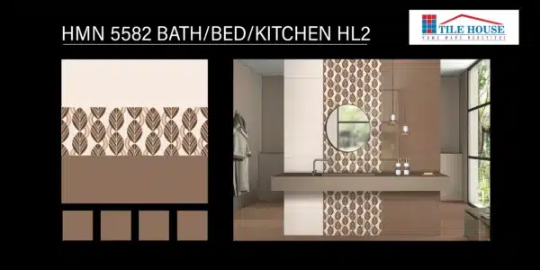 5582 HL2 tile – 18x12 inch Johnson Tiles for stylish bath/bed/kitchen walls | Tile House showroom in Madipakkam