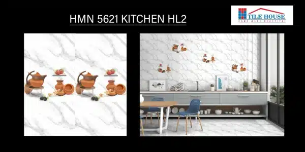 5621 HL2 tile – 18x12 inch kitchen wall tile concept by Johnson Tiles | Tile House showroom in Vadapalani, Chennai