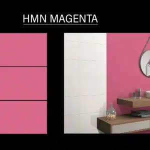 HMN Magenta – 18x12 inch vibrant wall tile by Johnson Tiles | Find it at Tile House showroom, Vadapalani, Chennai